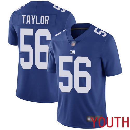 Youth New York Giants #56 Lawrence Taylor Royal Blue Team Color Vapor Untouchable Limited Player Football NFL Jersey